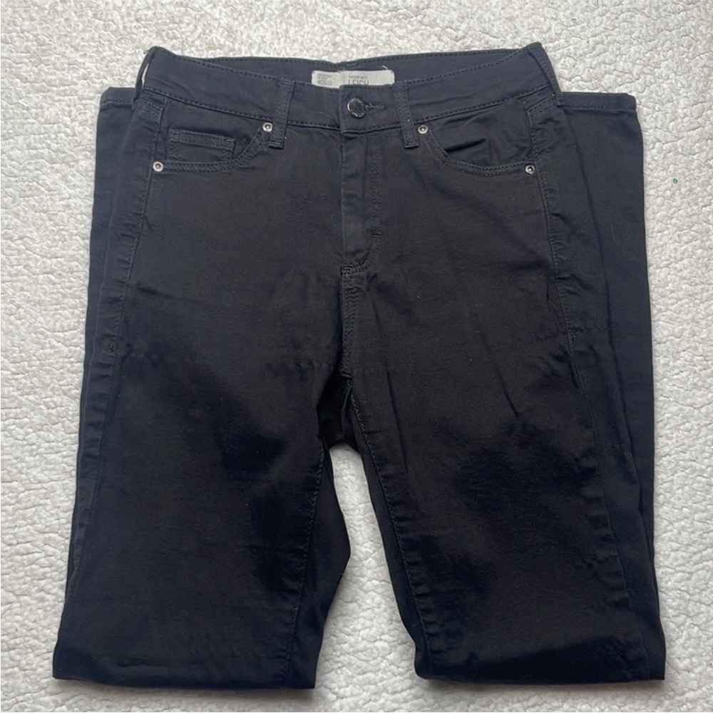 Topshop Leigh jeans in black Stretchy comfy Size 26 Asos - Picture 5 of 12